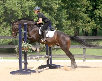 Joe Bear and Paula Gunnels at the Imtiaz Anees jumping clinic.