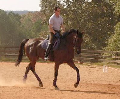 Painted Dancer aka "Tango" with dressage trainer, Ajax Sugier. November 2005