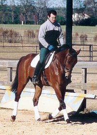 Painted Dancer aka "Tango" with dressage trainer, Ajax Sugier. November 2005