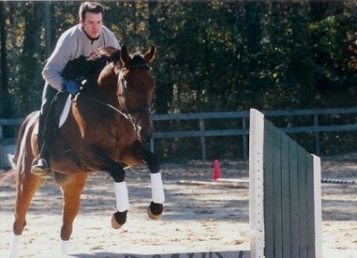 Painted Dancer and his trainer Ajax Sugier. November 2005