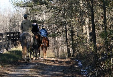 Katie Mooradian, Aunt Beth and Uncle Barry enjoy a family ride between snow storms.