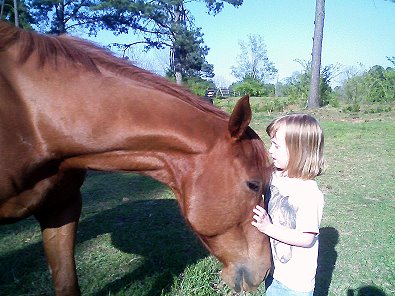 Anna Lawson loves her new OTTB - Absultootly. April 2007