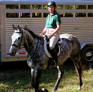 Barbo and Lise on our fall trail ride. October 15, 2005