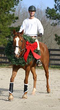 Our Boy Darcy was proud to wear the barn door wreath.