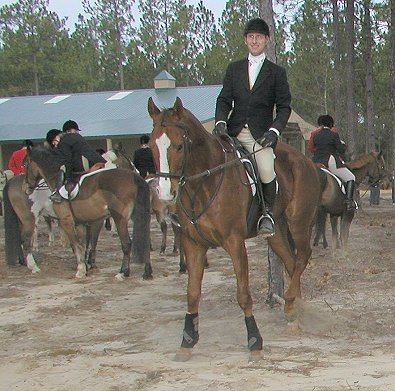 Darcy and Barry at the formal hunt on Sunday
