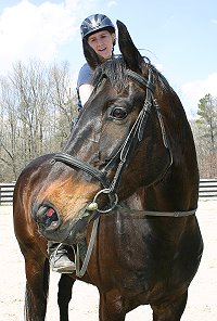 Paula and Irish competed in the jumping competition.