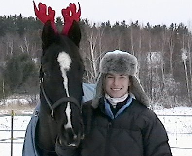 Judging Dreams aka "Orion" and his mom ready for Christmas. December 22, 2007