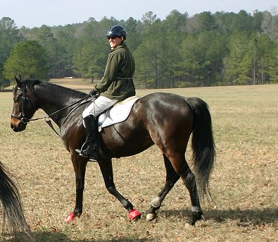 Missy Miller and Stevie Loverboy at their first Hunter Pace. March 1, 2008